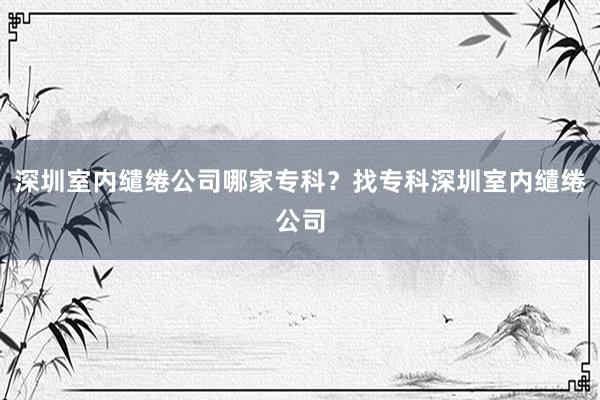 深圳室内缱绻公司哪家专科？找专科深圳室内缱绻公司